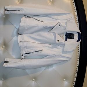 White leather jacket